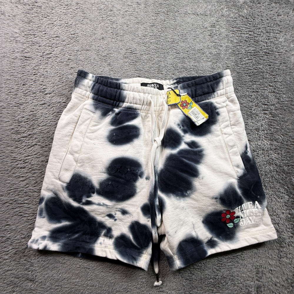 Nice Kicks Have A Nice Day Heavy Fleece Shorts NWT Womens S Tie Dye